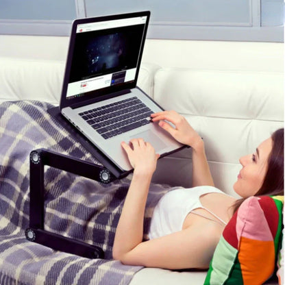 Adjustable Vented Laptop Stand - Foldable Desk for Office